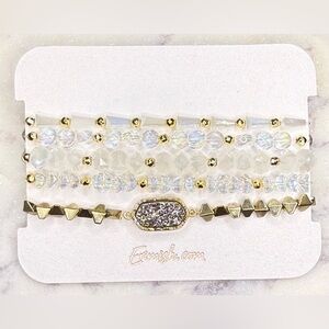 Erimish Summer Stack Pearl Bracelet Set | Druzy | ER240